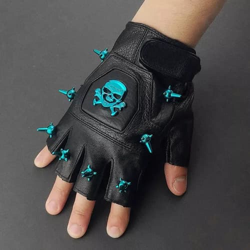 Guantes Skull Gloves Stud - A Pedido_exkarg Negro 3