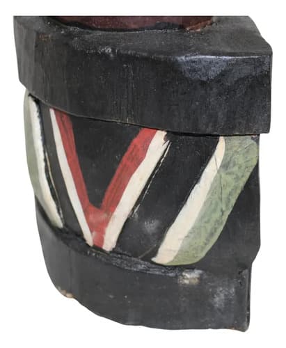 Estatua De Madera De 90 Cm Altura Indígena - A Pedido Rojo 4