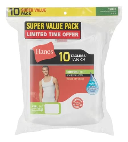 Pack Musculosas Hanes Original Usa - A Pedido_exkarg Blanco S