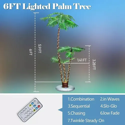 Luz Palmera Solar - A Pedido_exkarg Marrón 3