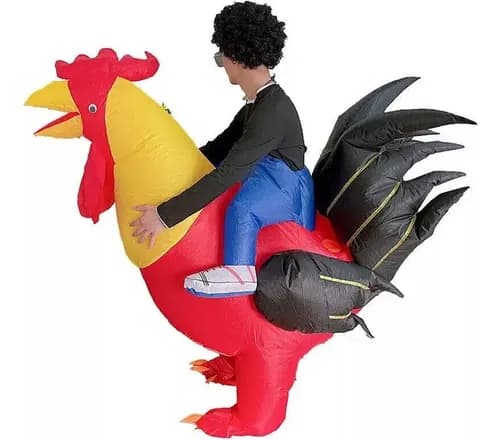 Disfraz Inflable De Gallo - A Pedido_exkarg Rojo 5