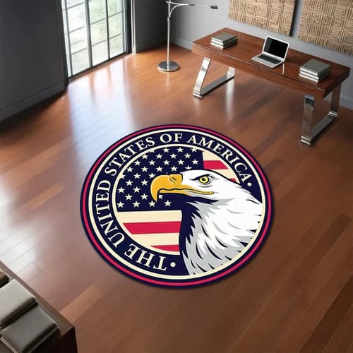 Alfombra American Eagle Redonda - A Pedido_exkarg 60 Cm 3