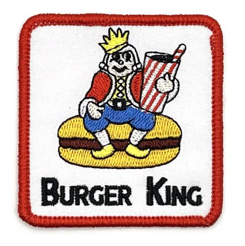 Parche Bordado Burger King Fast Food - A Pedido_exkarg Blanco