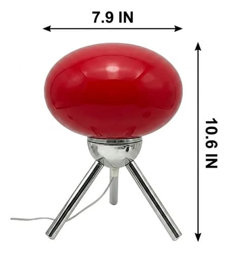 Lampara De Mesa Bauhaus Mid-century Glass - A Pedido Plateado 3