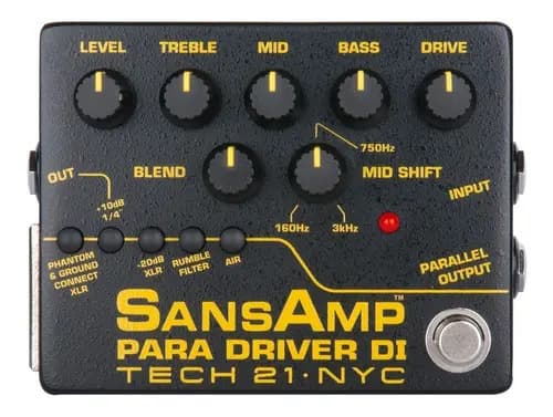 Pedal Tech 21 Sansamp Pmdi-v2 Para Guitarra Electroacústica 6 Efectos Negro