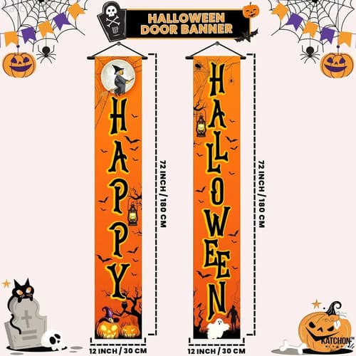 Cartel De Halloween Para Puerta - A Pedido_exkarg X 4