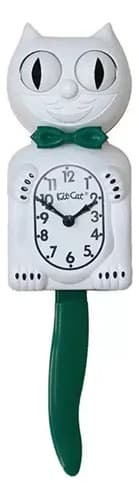 Reloj De Pared Candy Green Kit Cat Clock - A Pedido_exkarg Blanco