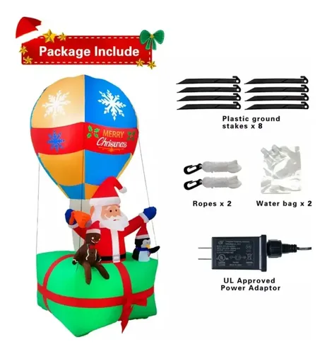 Papa Noel Inflable 9 Ft Colosal - A Pedido_exkarg Rojo 5
