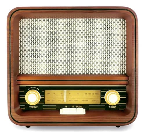 Parlante Fuse Rad Real Wood Vintage Bluetooth - A Pedido Marrón