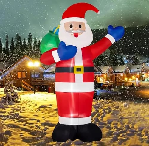 Papa Noel Inflable Gigante - A Pedido_exkarg Rojo 2