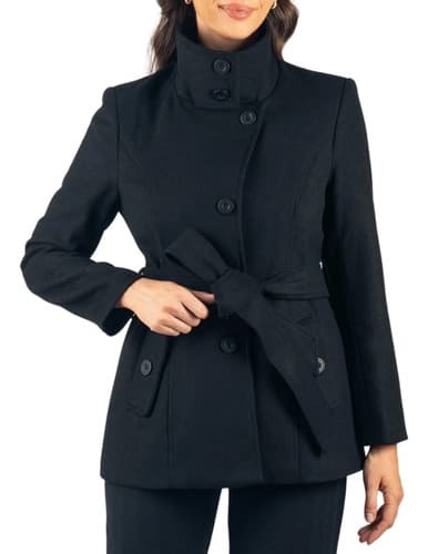 Tapado De Lana Mujer Alpine Swiss Bella - A Pedido_exkarg Negro 38