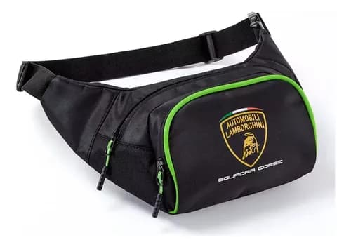 Riñonera Automobili Lamborghini Squadra - A Pedido_exkarg Negro