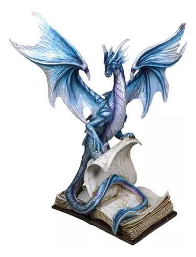Estatua Dragon Of Bibliography - A Pedido_exkarg Celeste 4