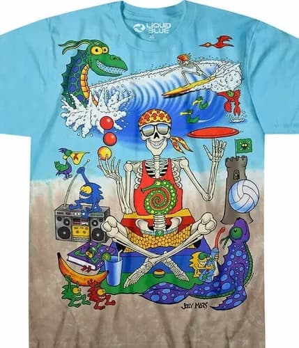 Remera Joey Mars Beach Liquid Blue - A Pedido_exkarg Blanco Xxx