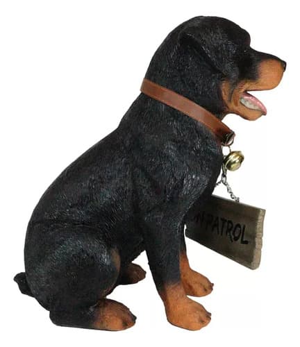 Estatua Realistic Rottweiler Dog - A Pedido_exkarg Negro 2