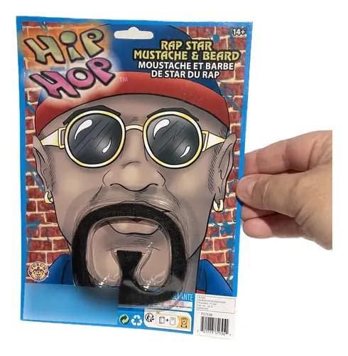 Barba De Broma Disfraz - A Pedido_exkarg Negro 2
