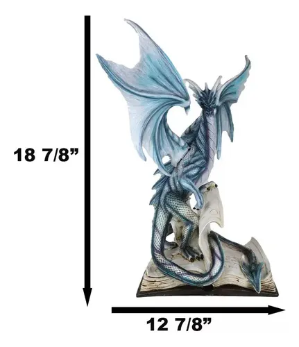 Estatua Dragon Of Bibliography - A Pedido_exkarg Celeste 3