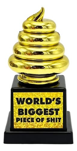 Juego De Broma Trofeo Premio Al Excremento - A Pedido_exkarg Dorado