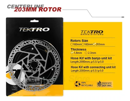 Disco De Freno P/ Bici Tektro 160/180/203 - A Pedido_exkarg Plateado 3