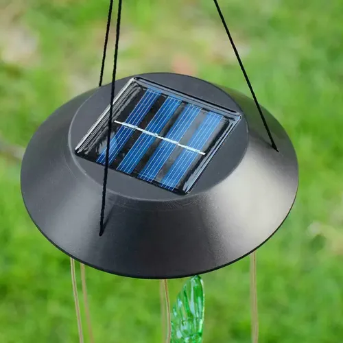 Campanas De Viento Colibrí Led Solar - A Pedido_exkarg Azul 2