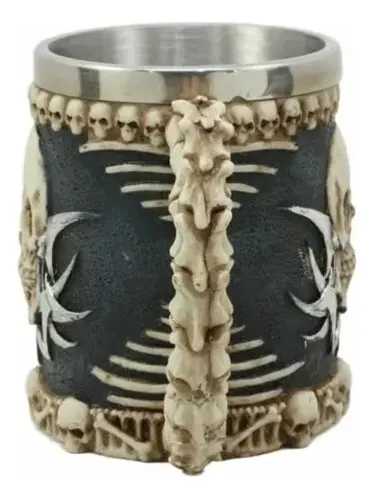 Taza De Cafe  Evil Grinning Tribal Skull - A Pedido_exkarg Negro 2