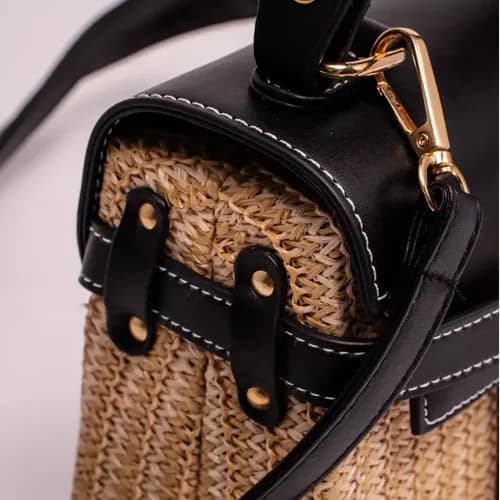 Bolso Bandolera De Paja Para Mujer - A Pedido_exkarg Marrón 4