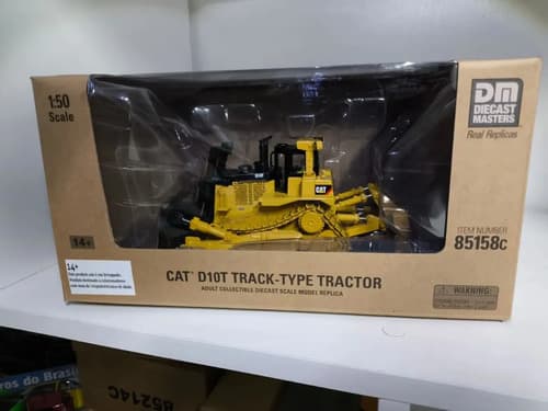 Cinta De Correr Caterpillar Para Tractor En Miniatura D10t 1:50 Diecast 85158, Amarilla Amarillo 8