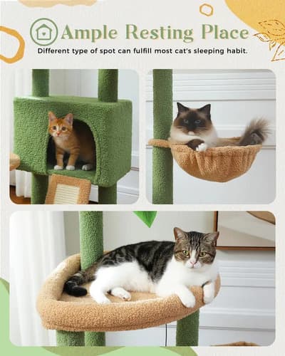Rascador Para Gatos Tipo Torre - A Pedido_exkarg Verde 3