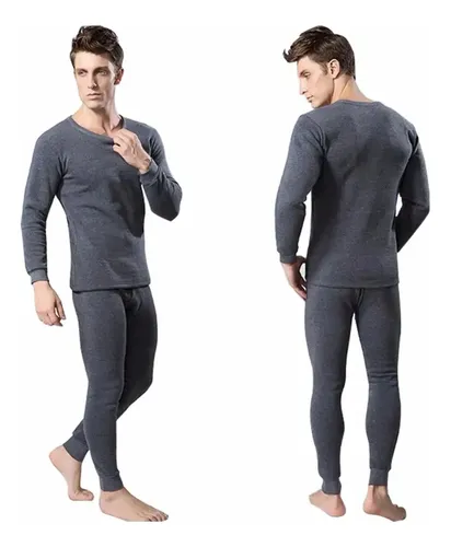 Ropa Interior Térmica De Invierno Para Hombre - A Pedido S Gris