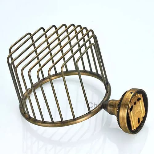 Porta Rollo Papel Higienico Brass Carved - A Pedido_exkarg Dorado 4