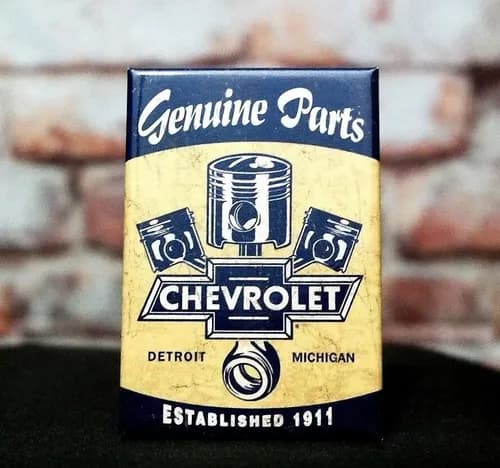 Iman Decorativo Chevrolet Original - A Pedido_exkarg Azul