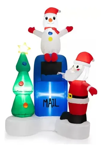 Papa Noel Inflable Buzon - A Pedido_exkarg Rojo