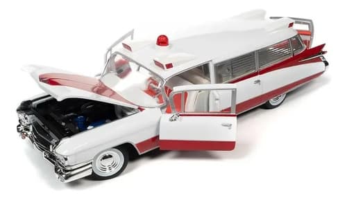 Auto Aw302 1:18 1959 Cadillac El Dorado - A Pedido_exkarg Blanco Y Rojo