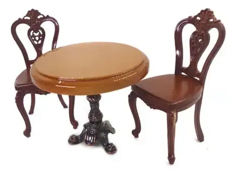 Set Mesa Y 2 Sillas Casa De Muñecas - A Pedido_exkarg 2