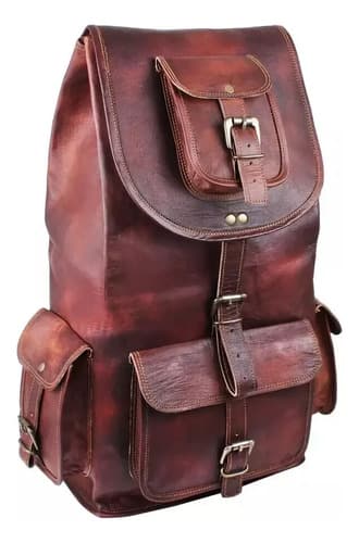 Mochila Brown Unisex Handmade - A Pedido_exkarg Marrón Oscuro 4