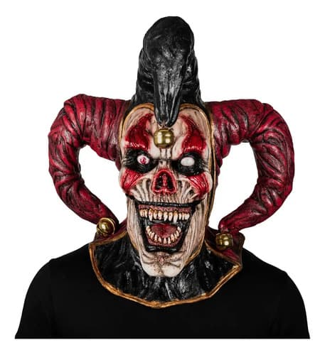 Máscara De Látex Ghoulish Productions Evil Jester Para Halloween Rojo/red 2