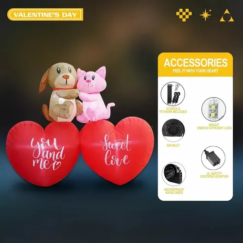 Inflable San Valentin Puppy Kitty - A Pedido_exkarg Rojo 2