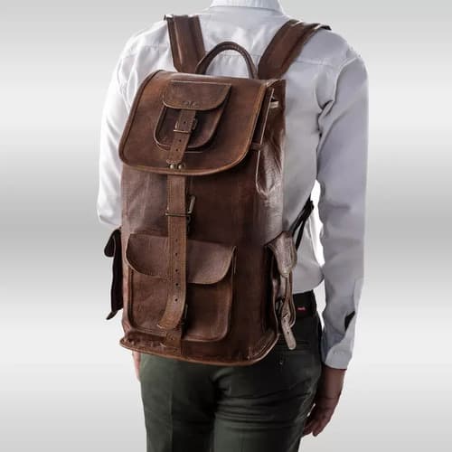 Mochila Large Real Vintage - A Pedido_exkarg Marrón 2