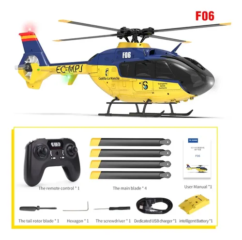 Helicoptero A Radio Control Yxznrc Rc - A Pedido_exkarg Azul 2
