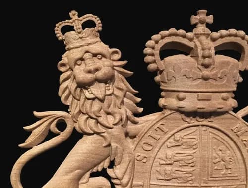 Escultura De Madera Great Britain - A Pedido_exkarg Marrón 3