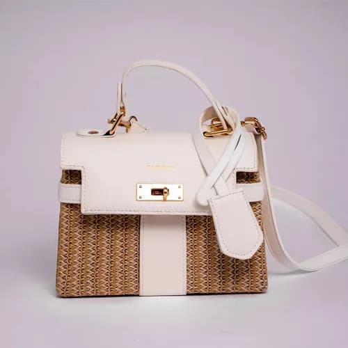 Bolso Bandolera De Paja Para Mujer - A Pedido_exkarg Marrón 2