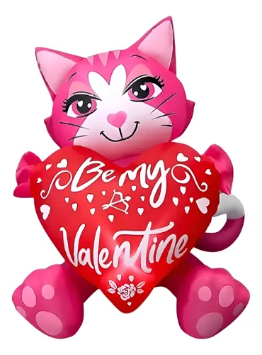 Inflable San Valentin Cute Kitty - A Pedido_exkarg Rojo