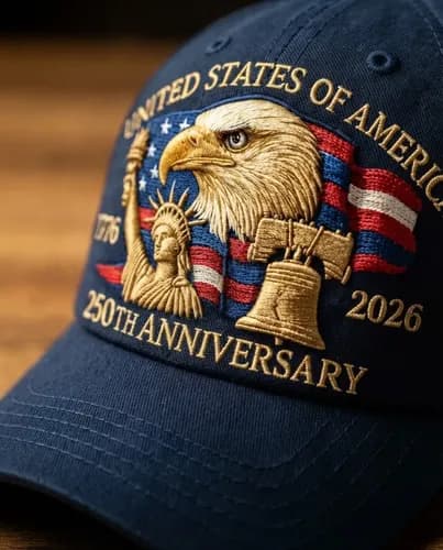 Gorra Patriotica America 250th Anniversary - A Pedido_exkarg Azul M 4