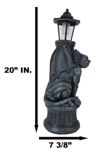 Lampara De Jardin Solar Gargola - A Pedido_exkarg Gris 2