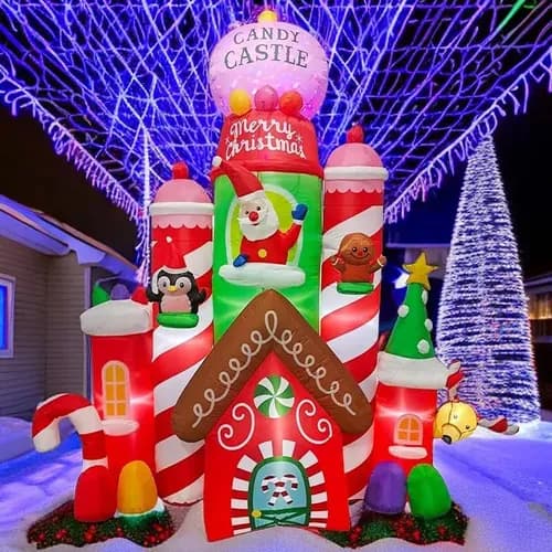 Papa Noel 10 Ft Castillo - A Pedido_exkarg Rojo 3
