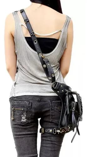 Riñonera Steampunk Crossbody Gothic - A Pedido_exkarg Negro X 4