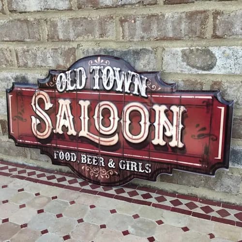 Cartel Decorativo Antique Style Old Town - A Pedido_exkarg X 6