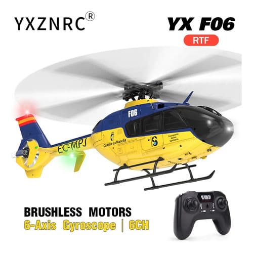 Helicoptero A Radio Control Yxznrc Rc - A Pedido_exkarg Azul 6