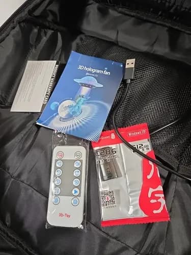 Mochila Con Holograma 3d Y Ventilador Led - A Pedido_exkarg Negro 5