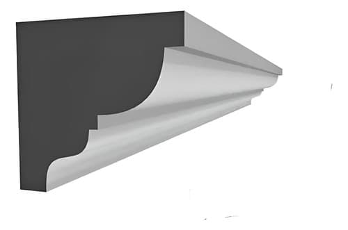 Cornisa De Exterior De Poliestireno Arteck_exkarg Blanco